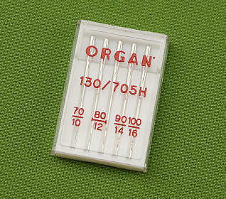 Иглы стандарт ORGAN №70, 80(2), 90, 100, 5шт